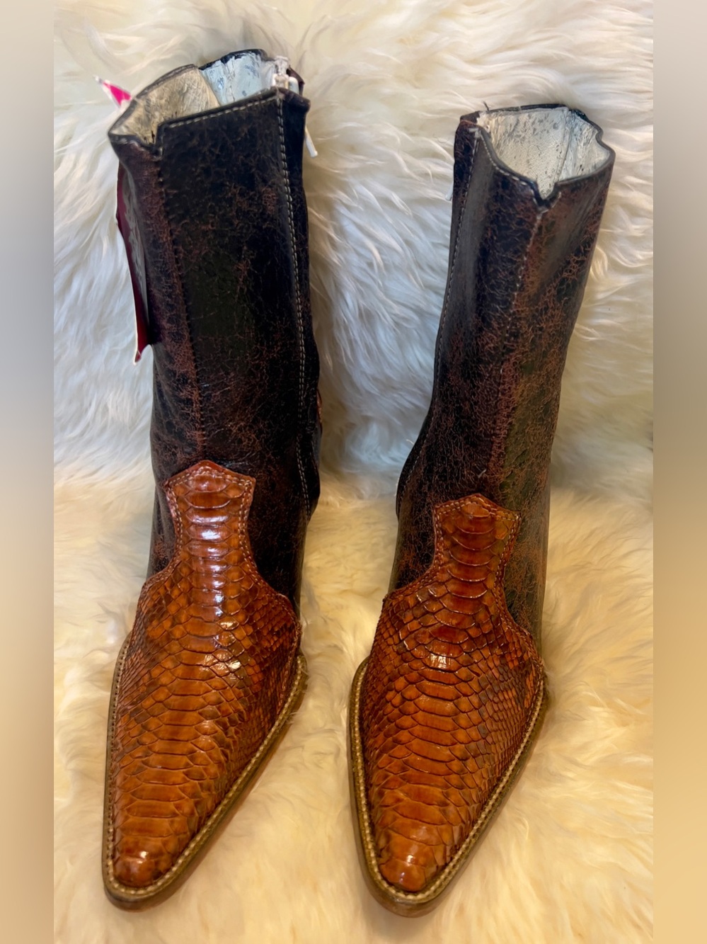 NWT Los Altos Boots Women’s 7 Genuine Snakeskin Handmade in Mexico